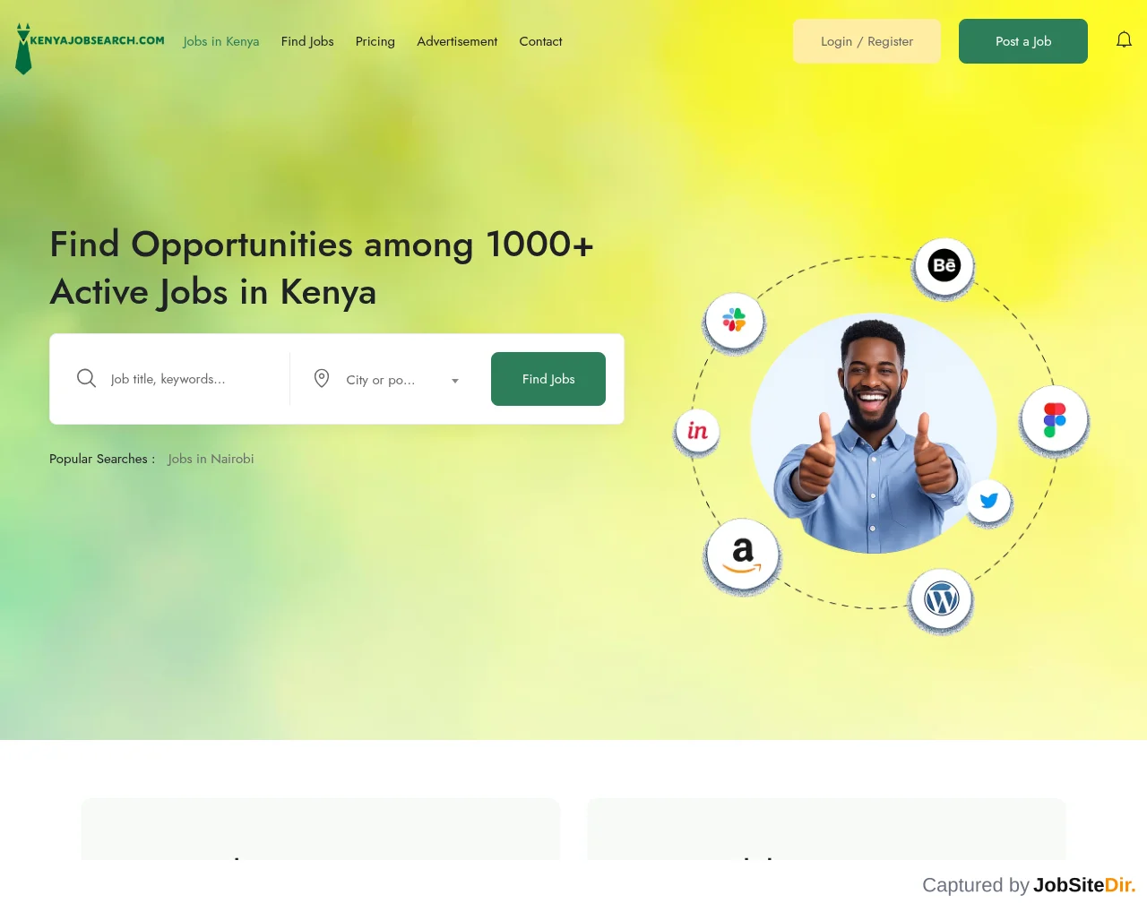 Kenya Job Search website screenshot
