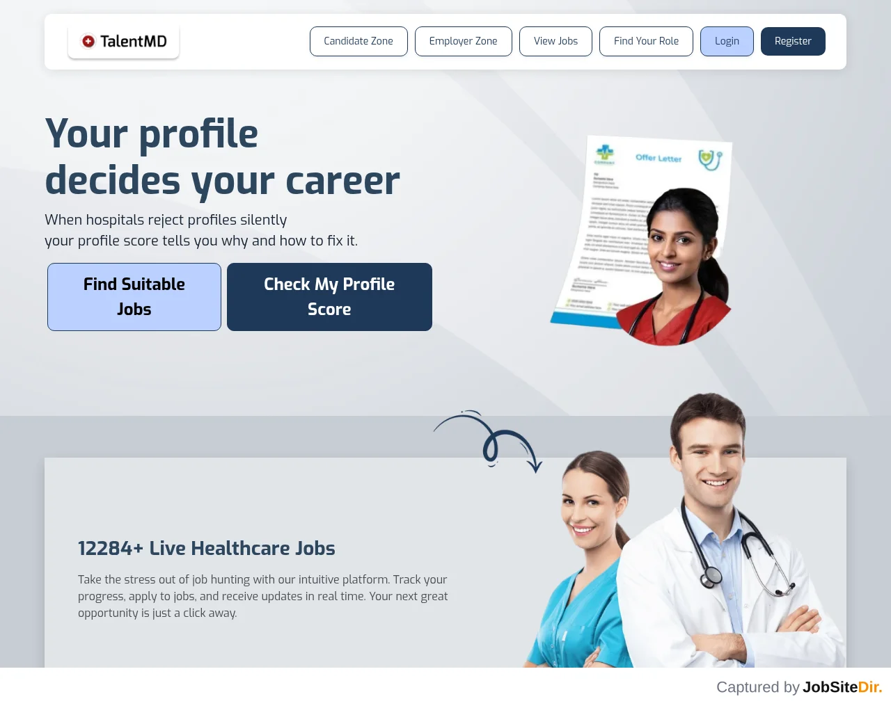 Talent MD screenshot Talent MD website screenshot