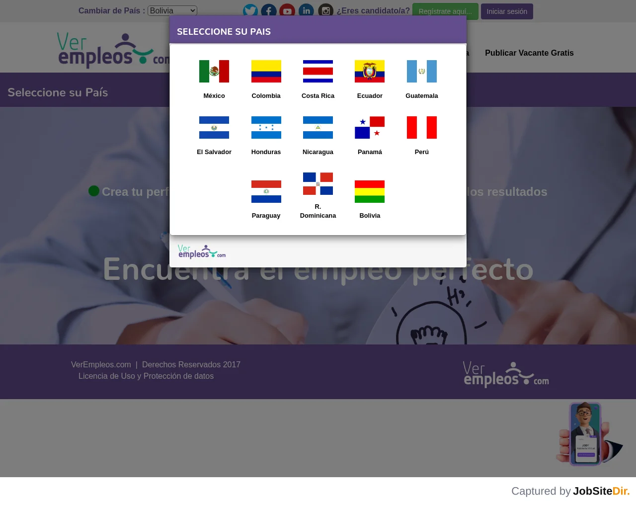 VerEmpleos website screenshot