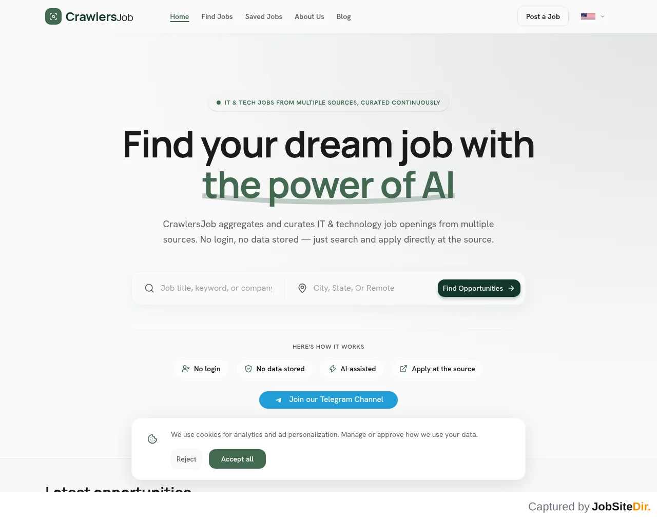 Crawlers Job screenshot Crawlers Job website screenshot