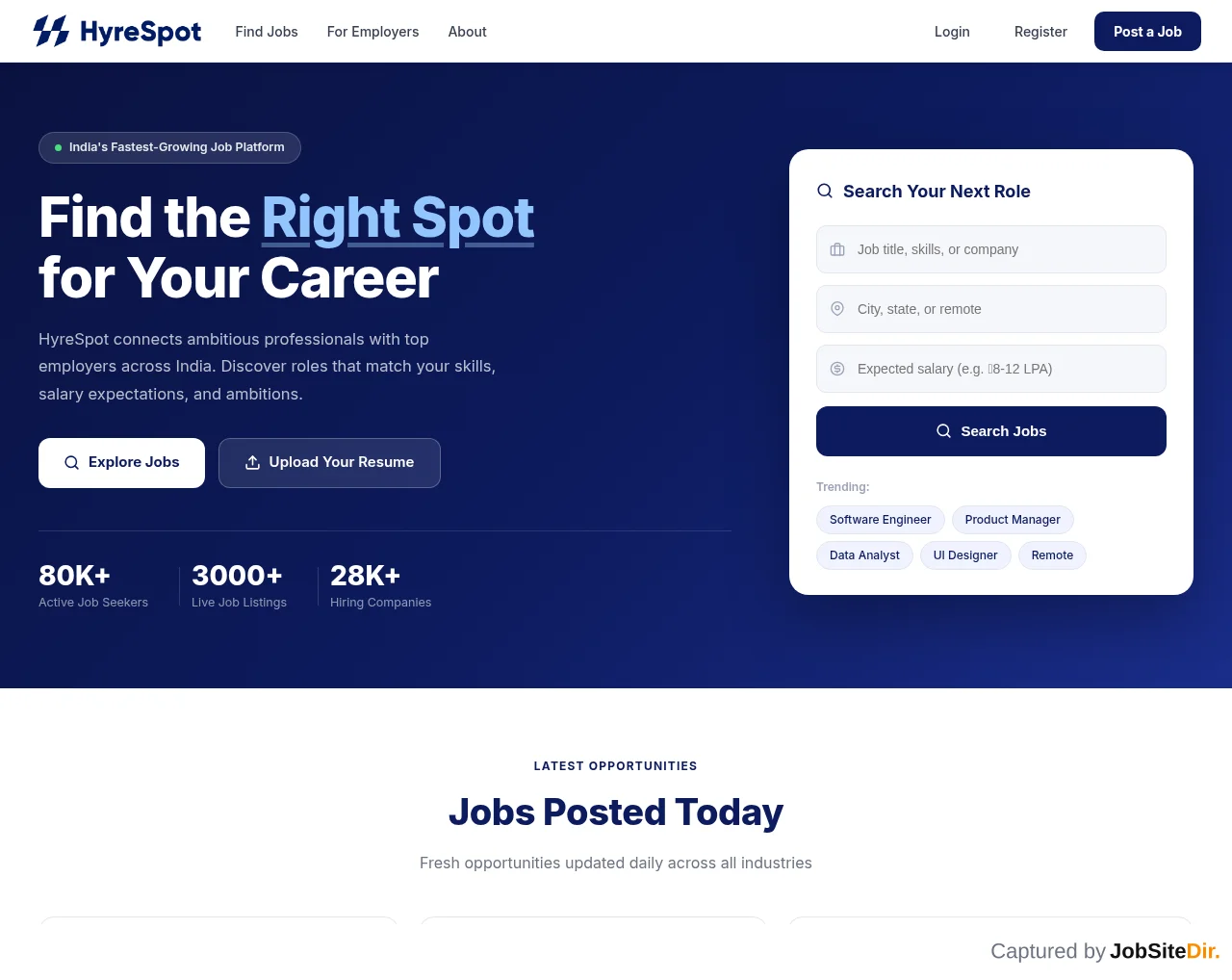 HyreSpot screenshot HyreSpot website screenshot