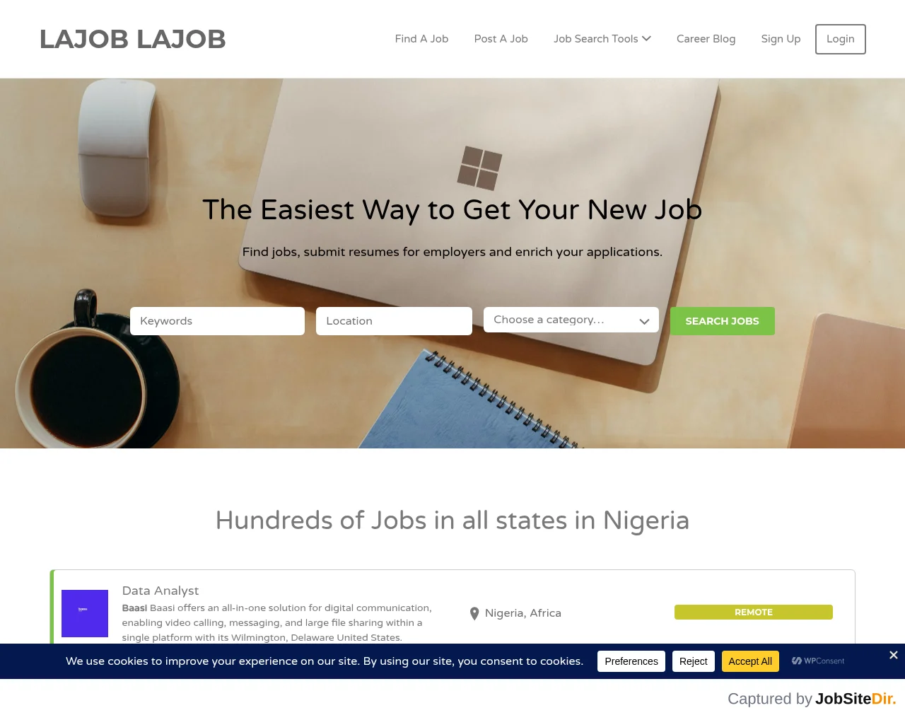 La-Job screenshot La-Job website screenshot