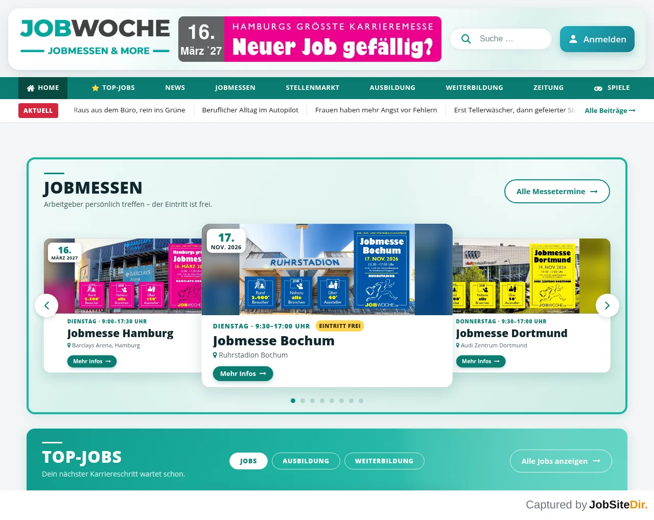 JOBWOCHE screenshot JOBWOCHE website screenshot