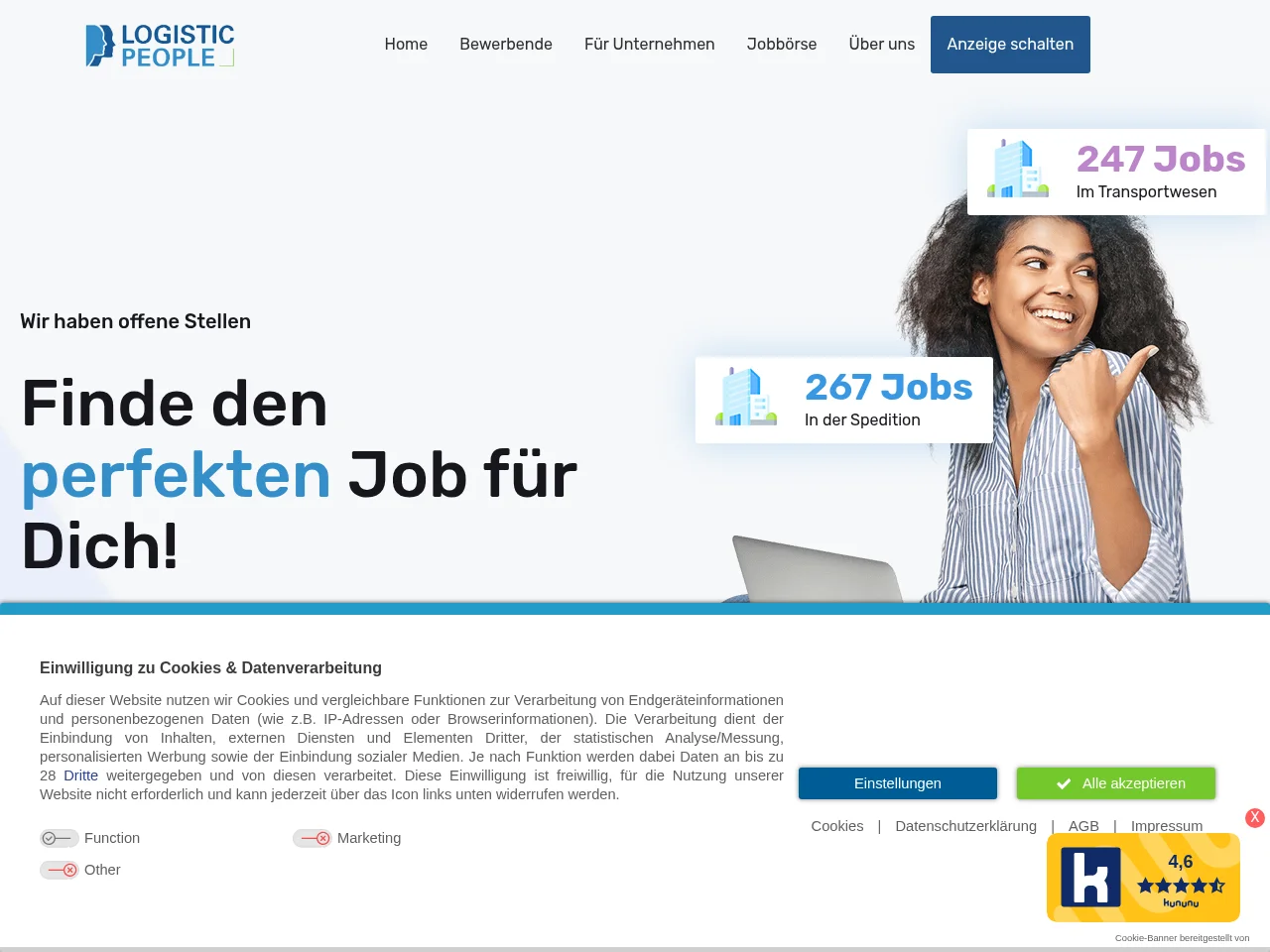 LOGISTIC PEOPLE website screenshot