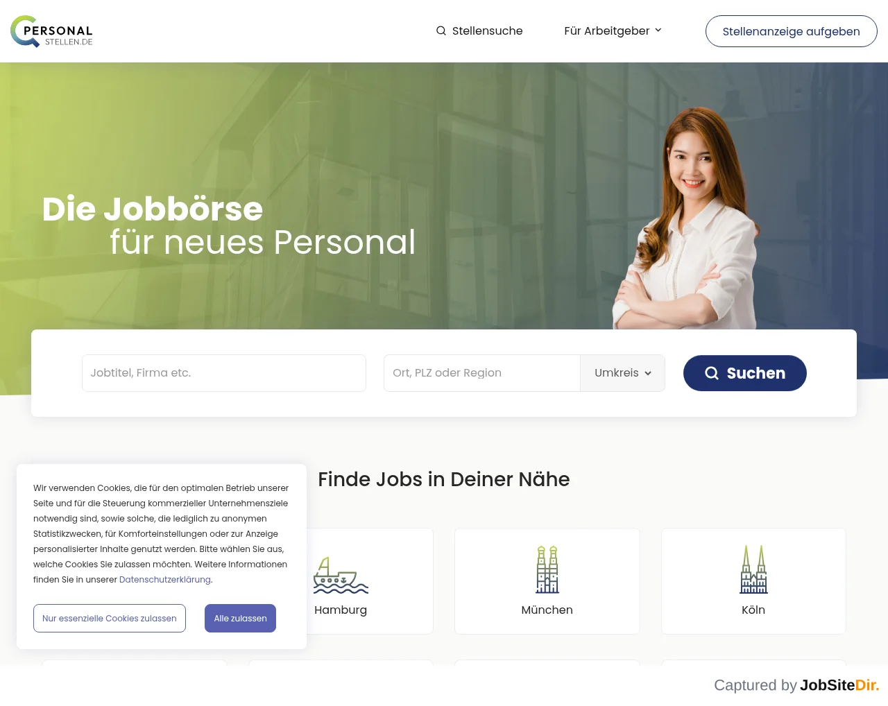 Personal-Stellen screenshot Personal-Stellen website screenshot
