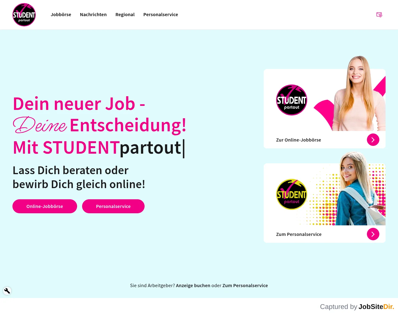 STUDENTpartout website screenshot