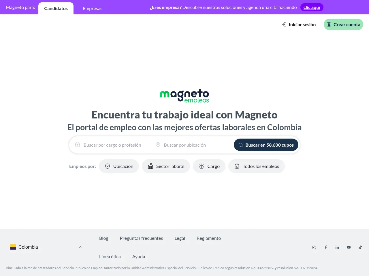 Magneto website screenshot