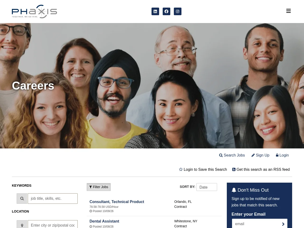 Phaxis website screenshot
