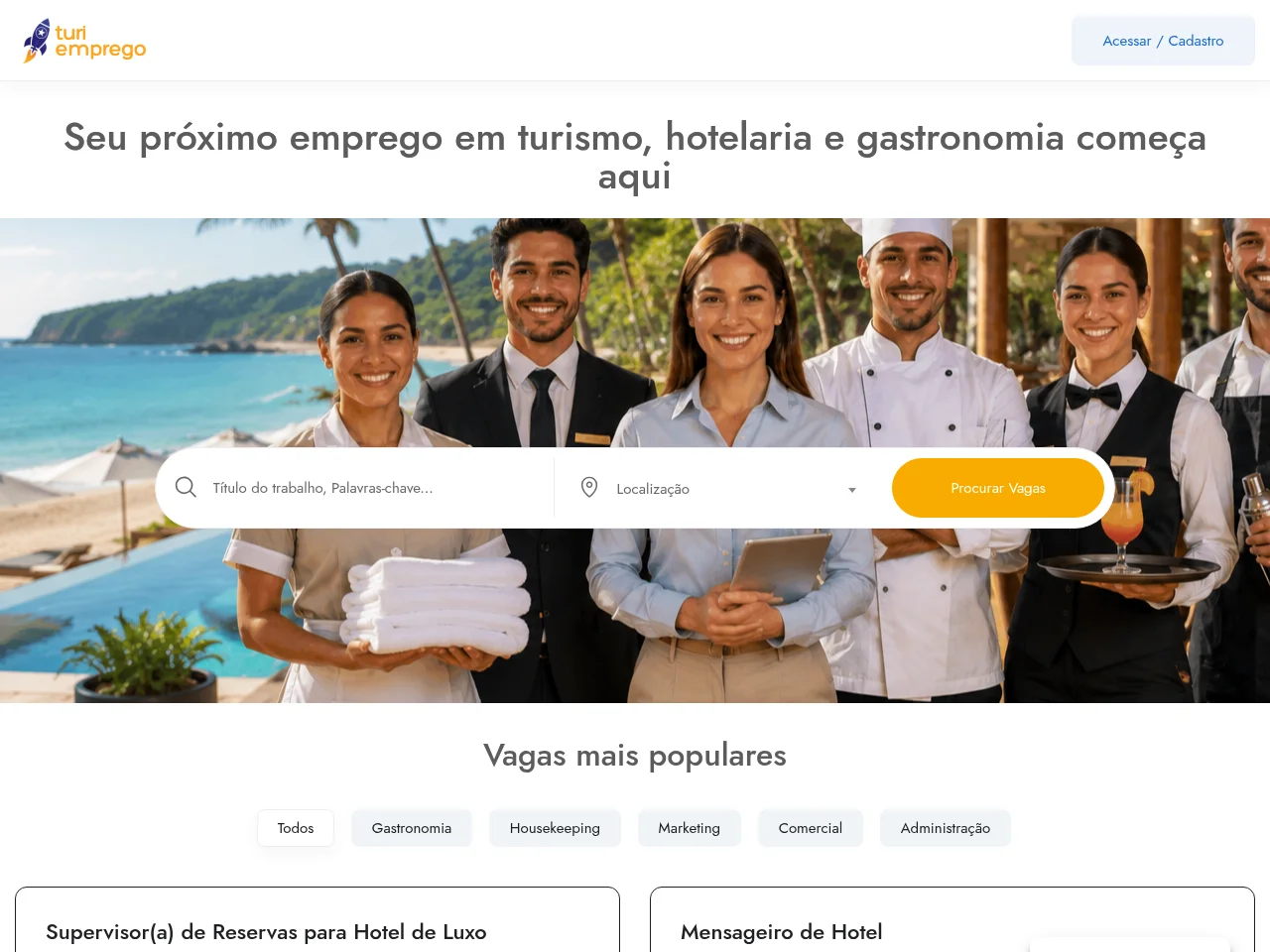 Turi Emprego website screenshot