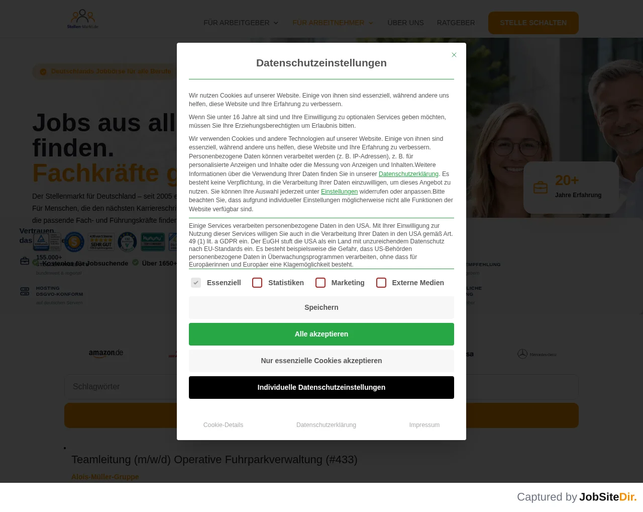 Stellen-Markt website screenshot