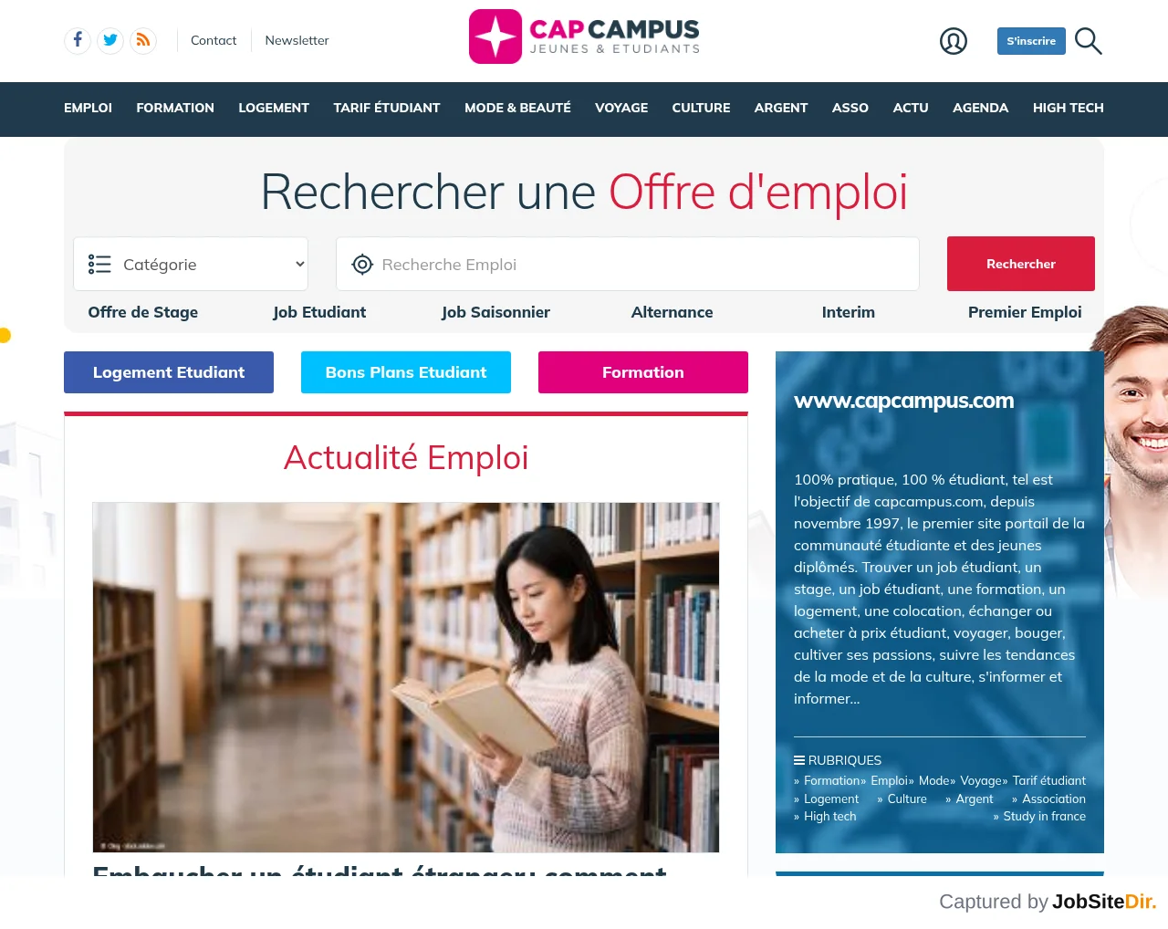 Capcampus website screenshot