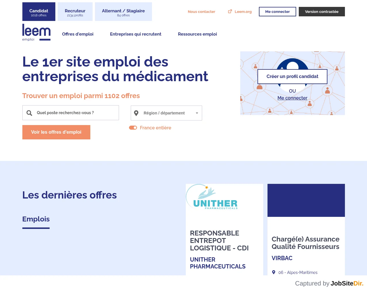 Leem Emploi screenshot Leem Emploi website screenshot