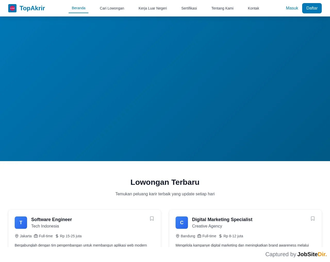 TopAkrir screenshot TopAkrir website screenshot