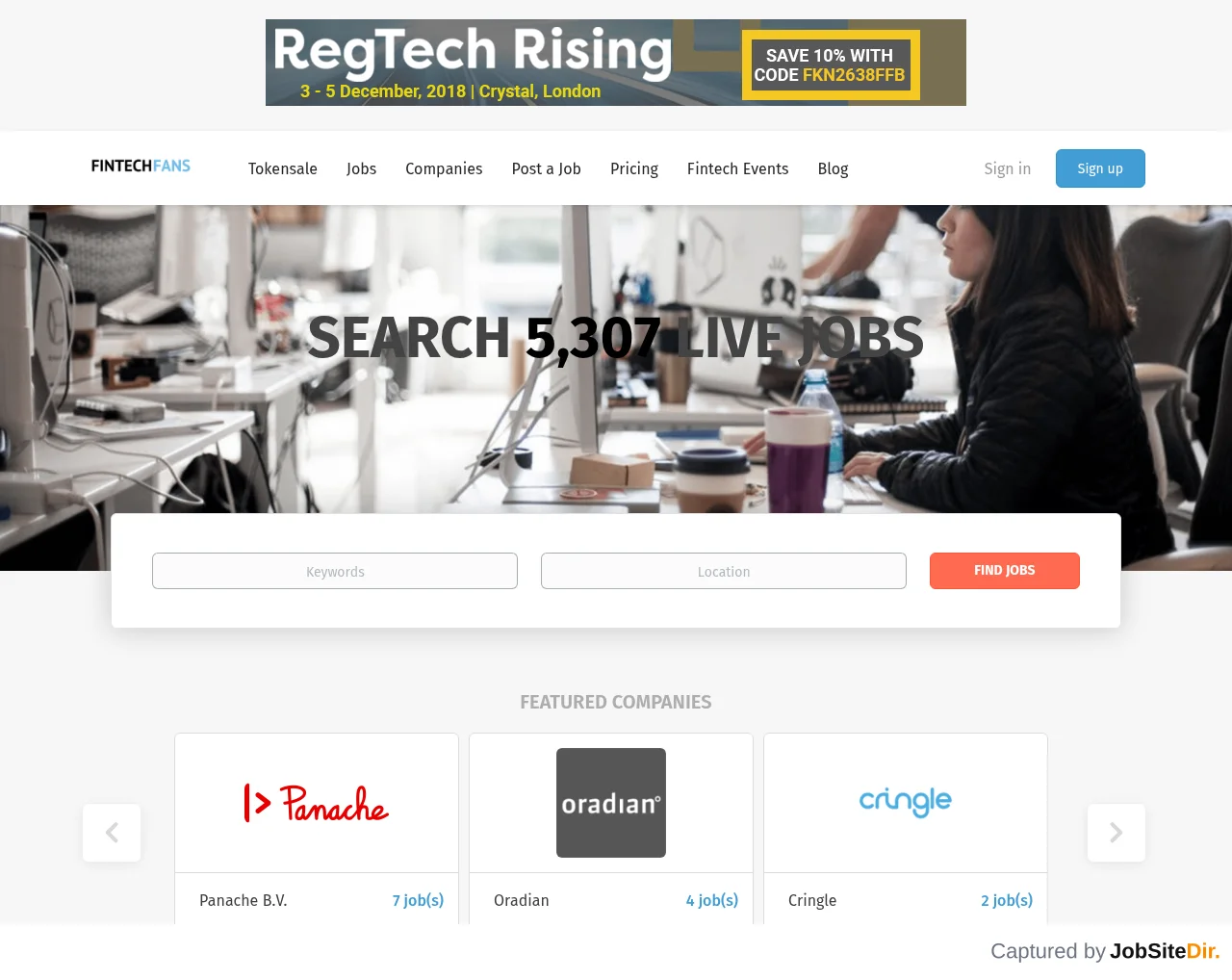 FintechFans website screenshot