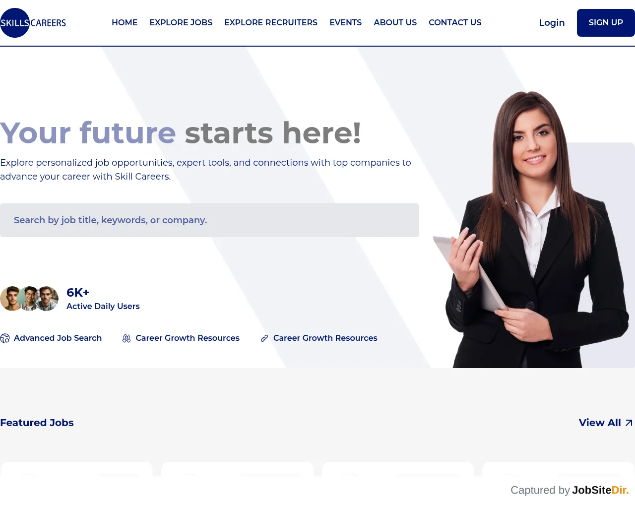 Skill Careers website screenshot