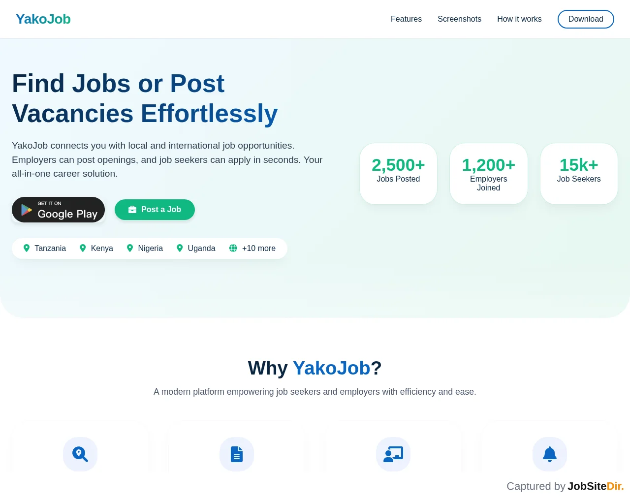 YakoJob website screenshot
