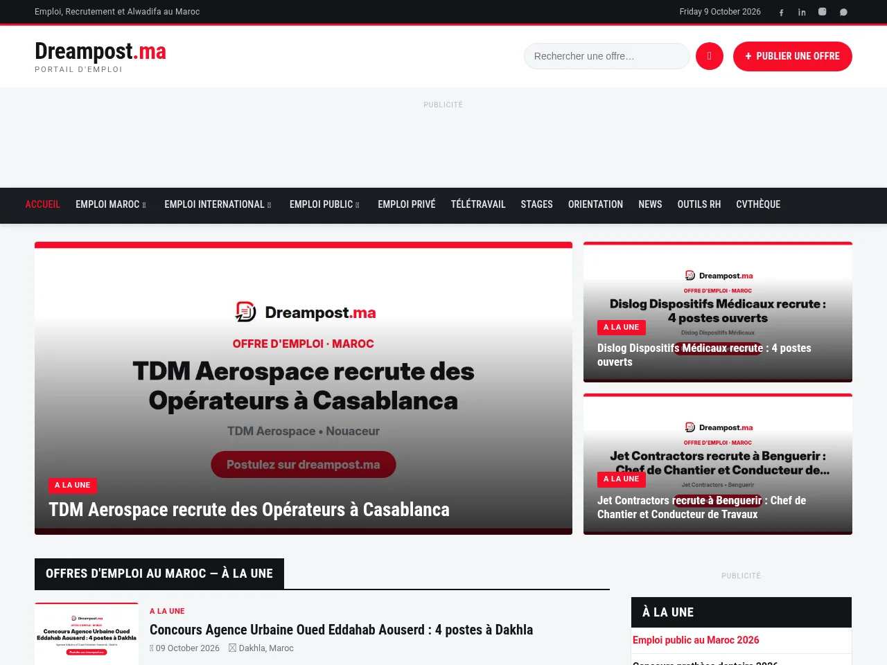 Dreampost website screenshot