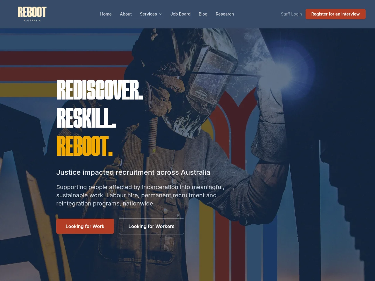 Reboot Australia website screenshot