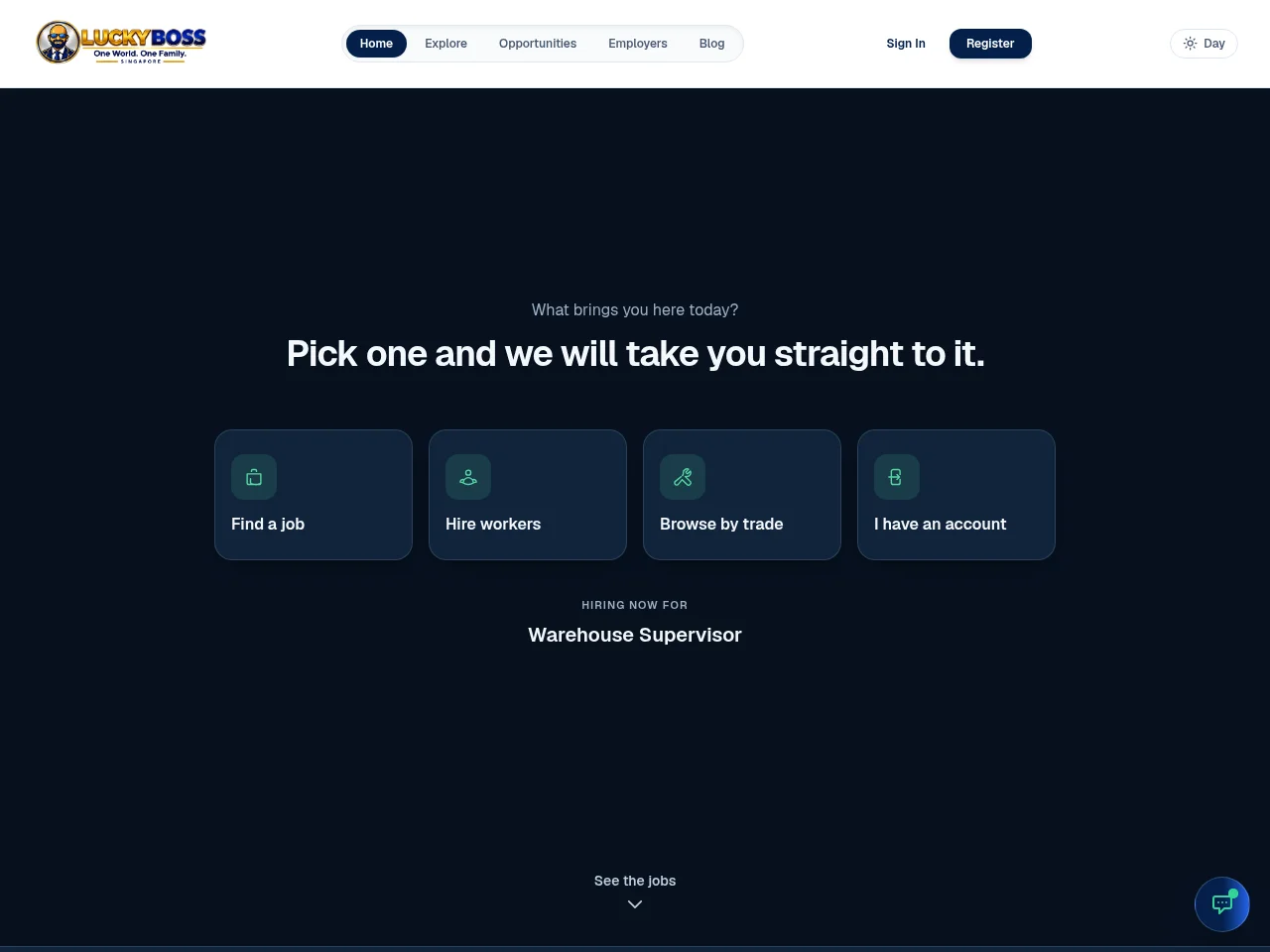 Luckyboss Employment Agency Pte. Ltd website screenshot