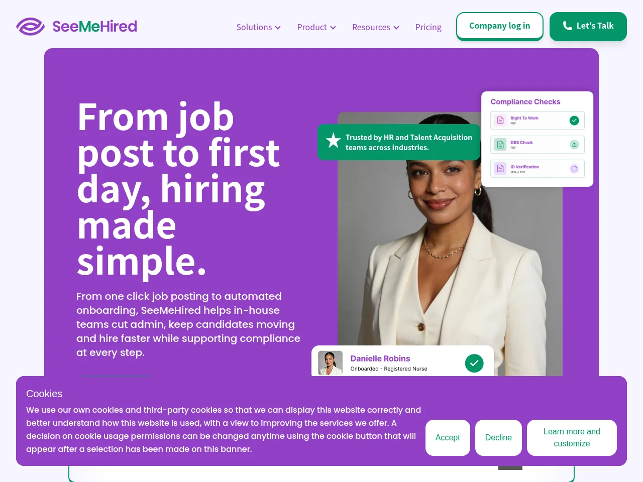 SeeMeHired screenshot SeeMeHired website screenshot