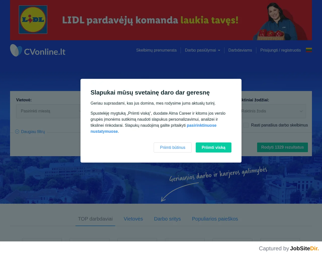 CV-Online screenshot CV-Online website screenshot