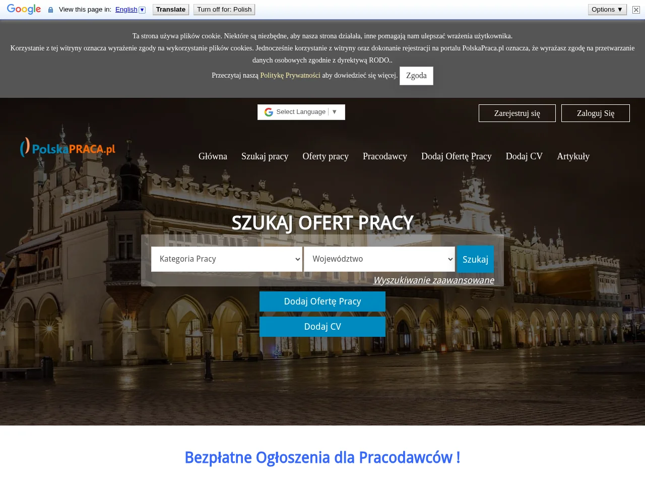 PolskaPraca screenshot PolskaPraca website screenshot