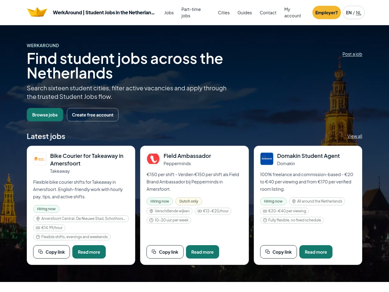 WerkAround website screenshot