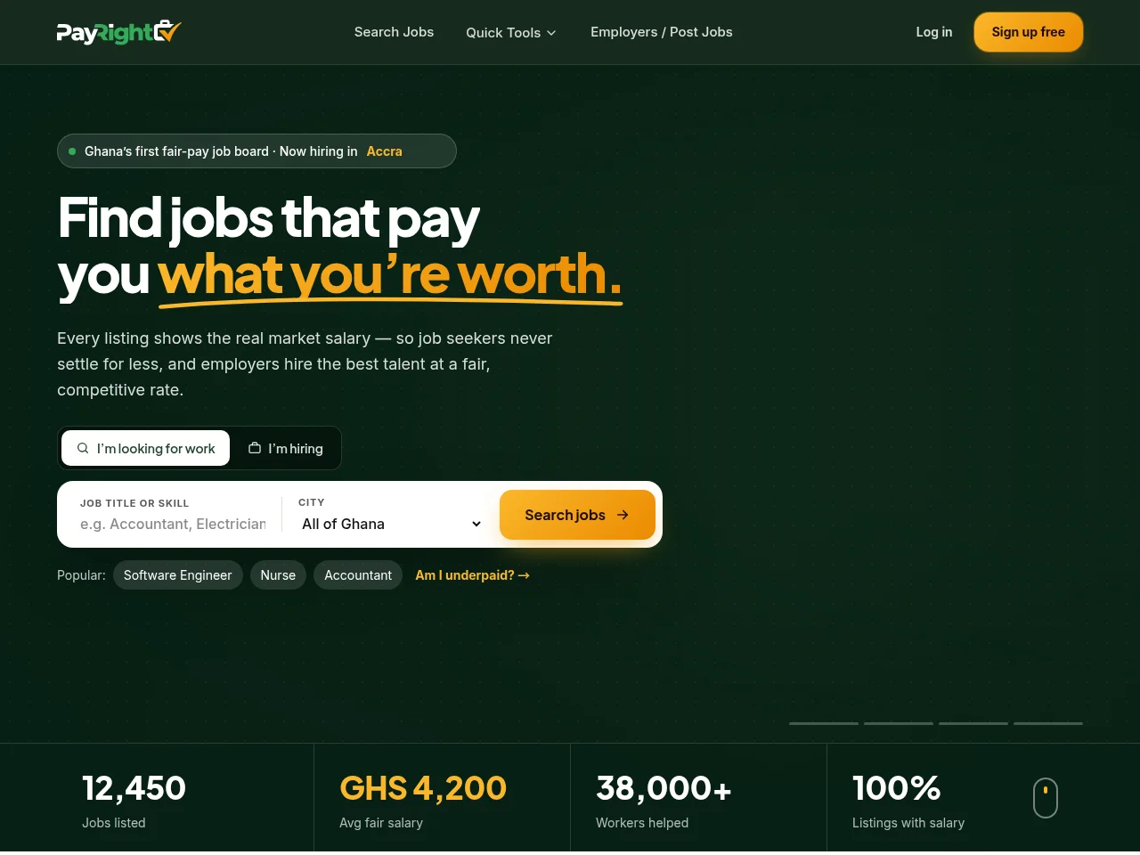 PayRight Ghana screenshot PayRight Ghana website screenshot