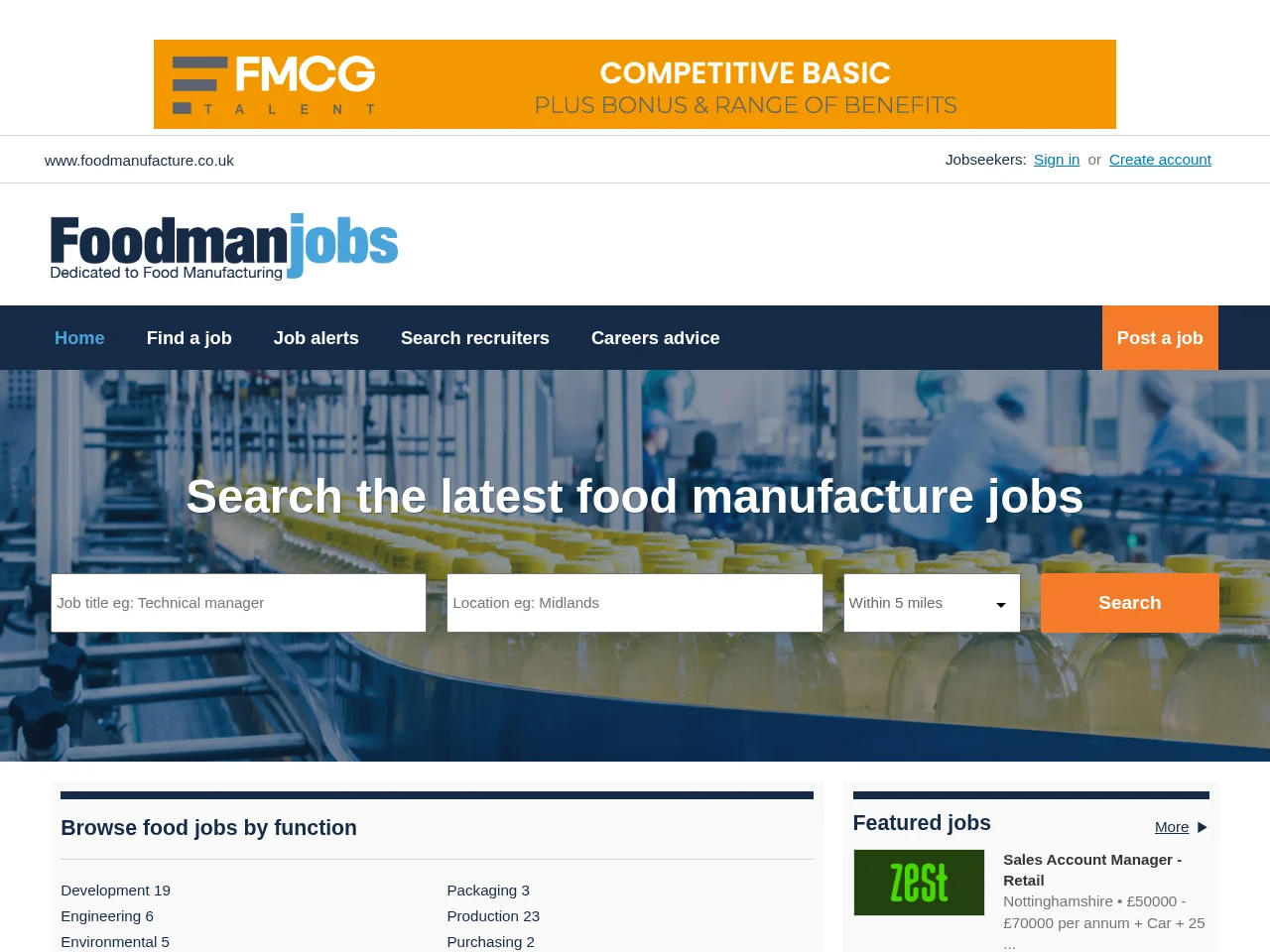 Foodmanjobs screenshot Foodmanjobs website screenshot