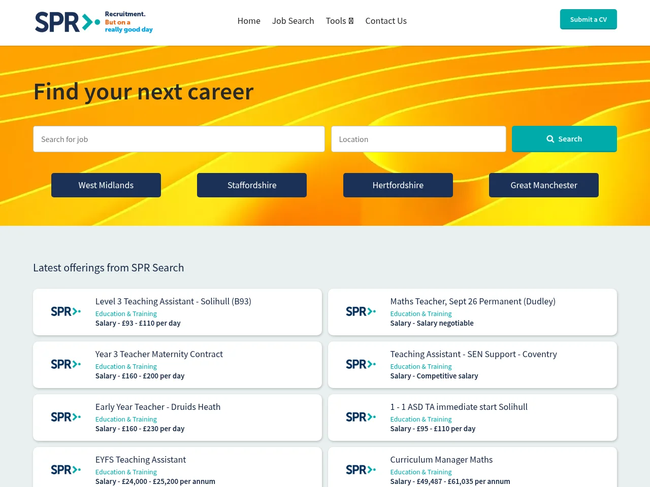 SPR Search screenshot SPR Search website screenshot