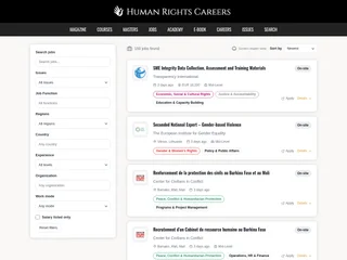 Human Rights Careers screenshot preview