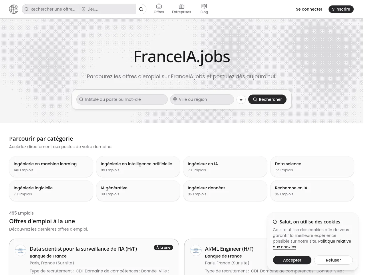 FranceIA screenshot FranceIA website screenshot