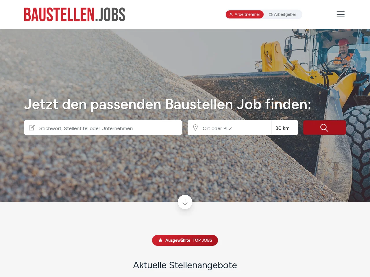 BAUSTELLEN website screenshot