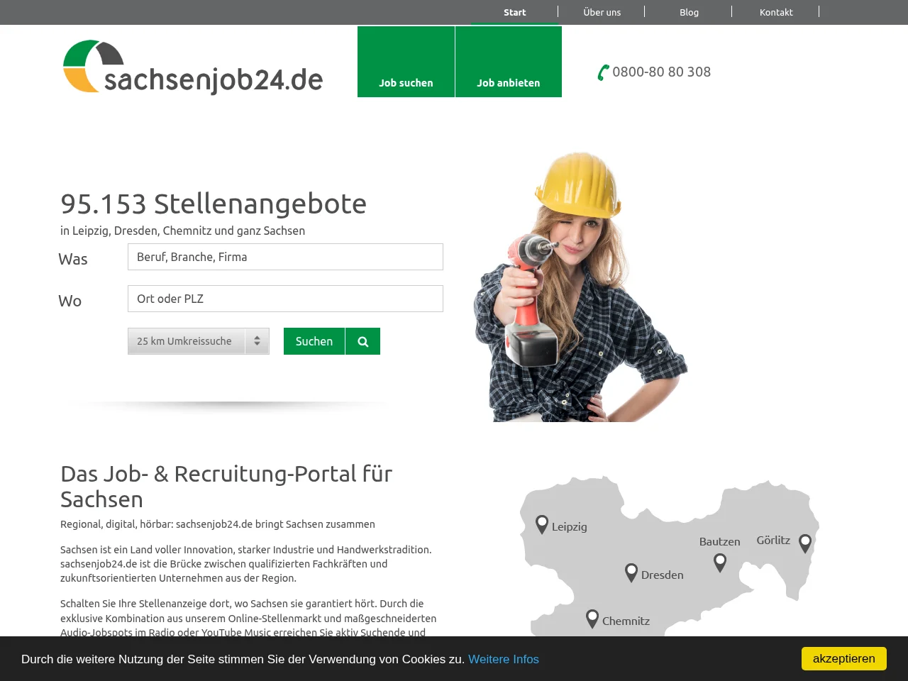 sachsenjob24 website screenshot