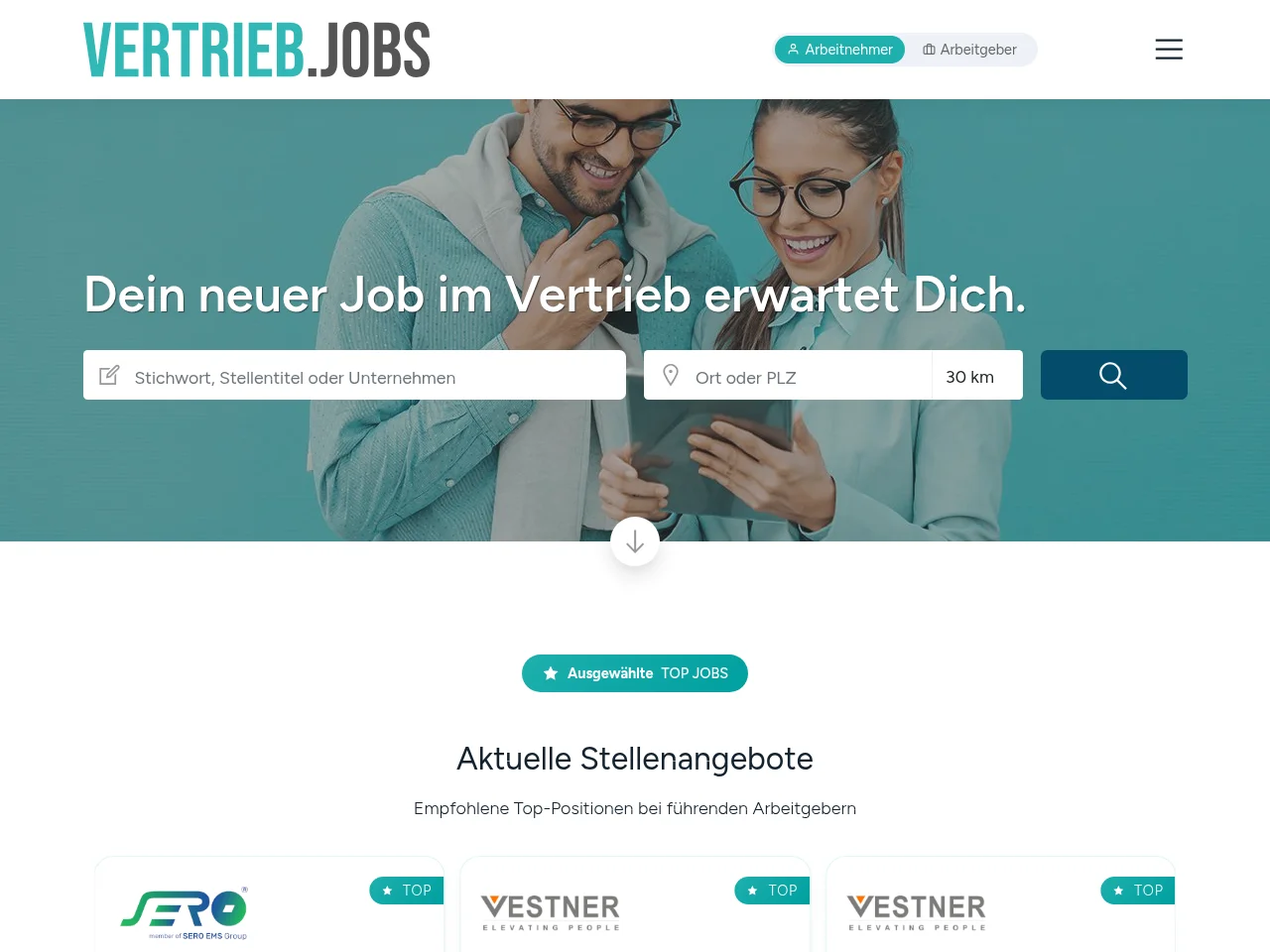 VERTRIEB screenshot VERTRIEB website screenshot
