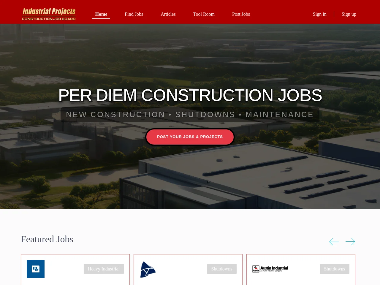 Industrial Projects Report screenshot Industrial Projects Report website screenshot