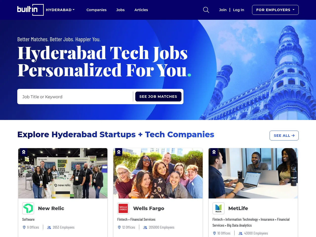 Built In Hyderabad website screenshot