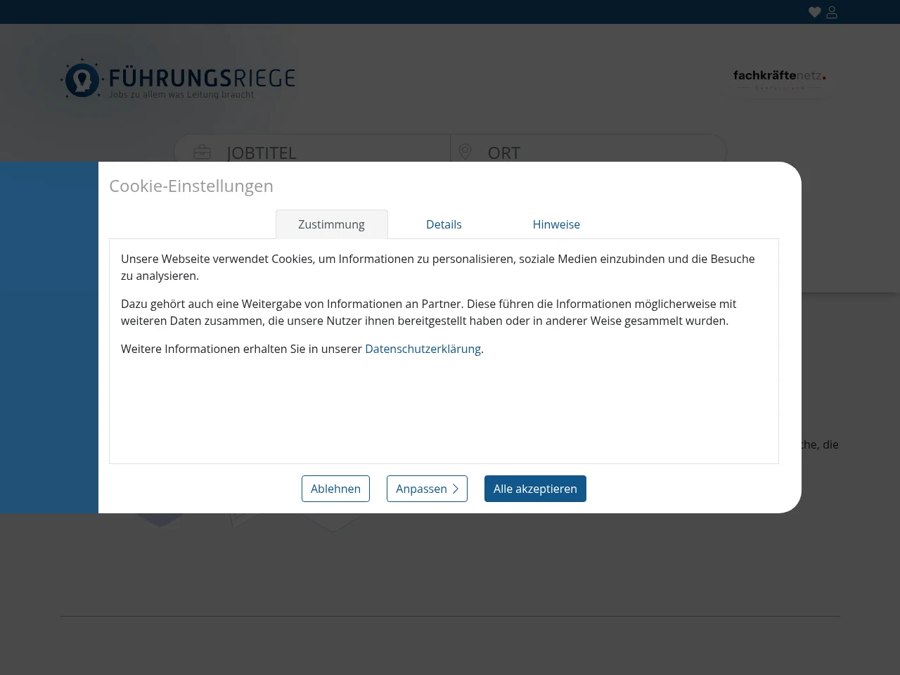 Führungsriege screenshot Führungsriege website screenshot