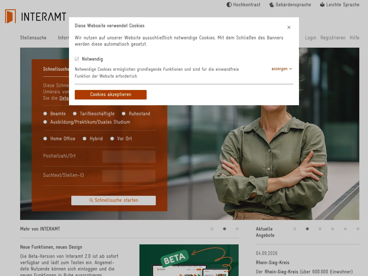 INTERAMT website screenshot
