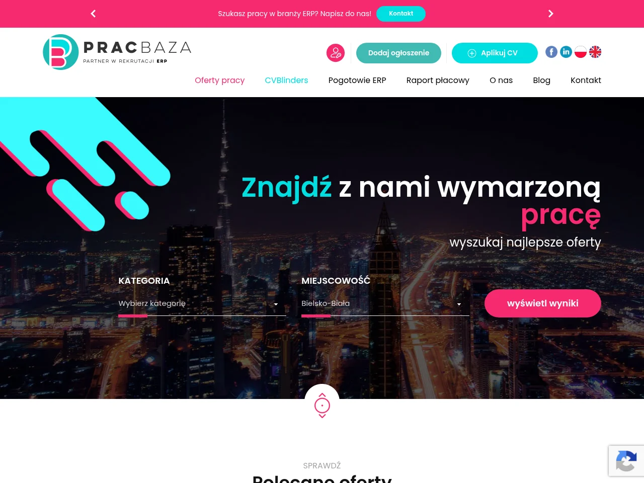 PracBaza website screenshot