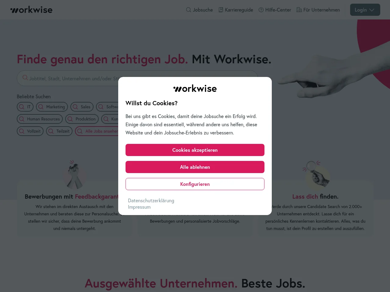 Workwise website screenshot