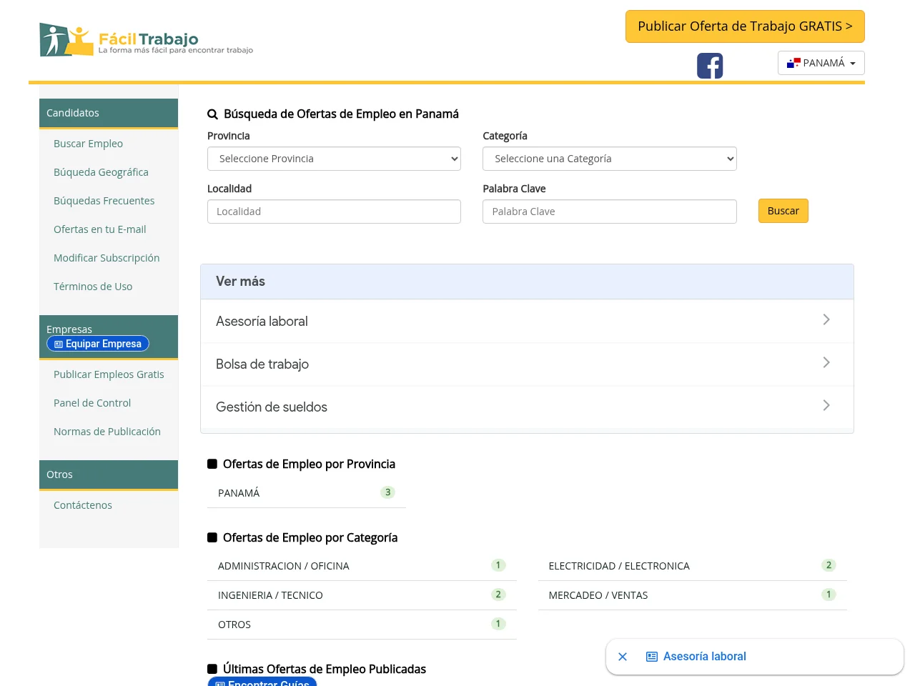 Facil Trabajo screenshot Facil Trabajo website screenshot