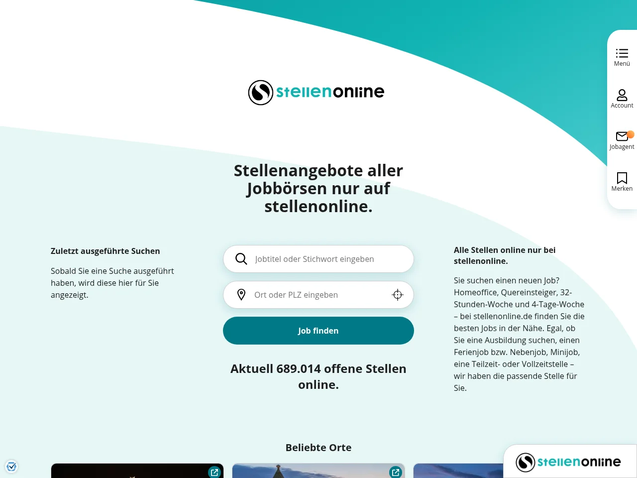 stellenonline website screenshot