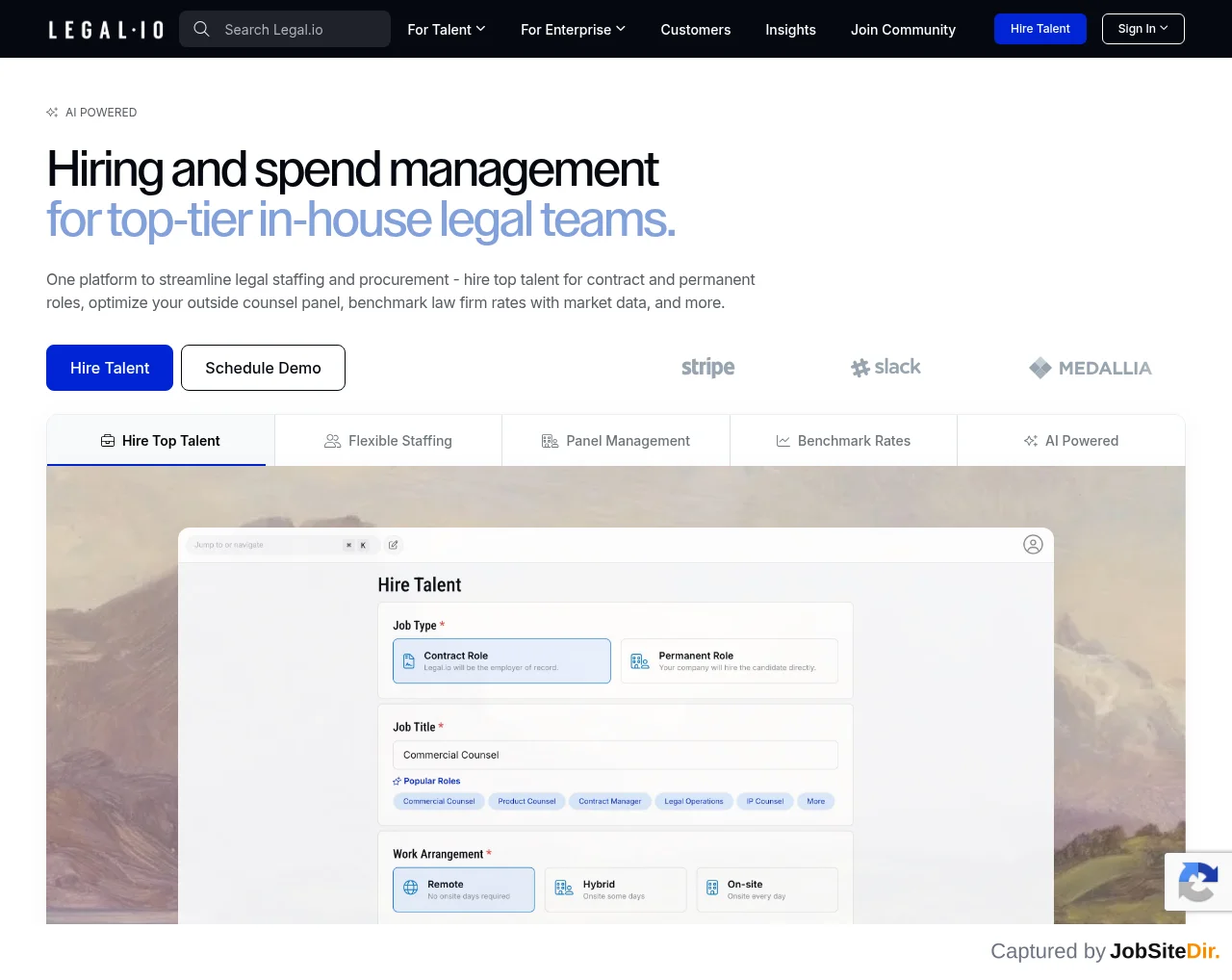 Legal website screenshot