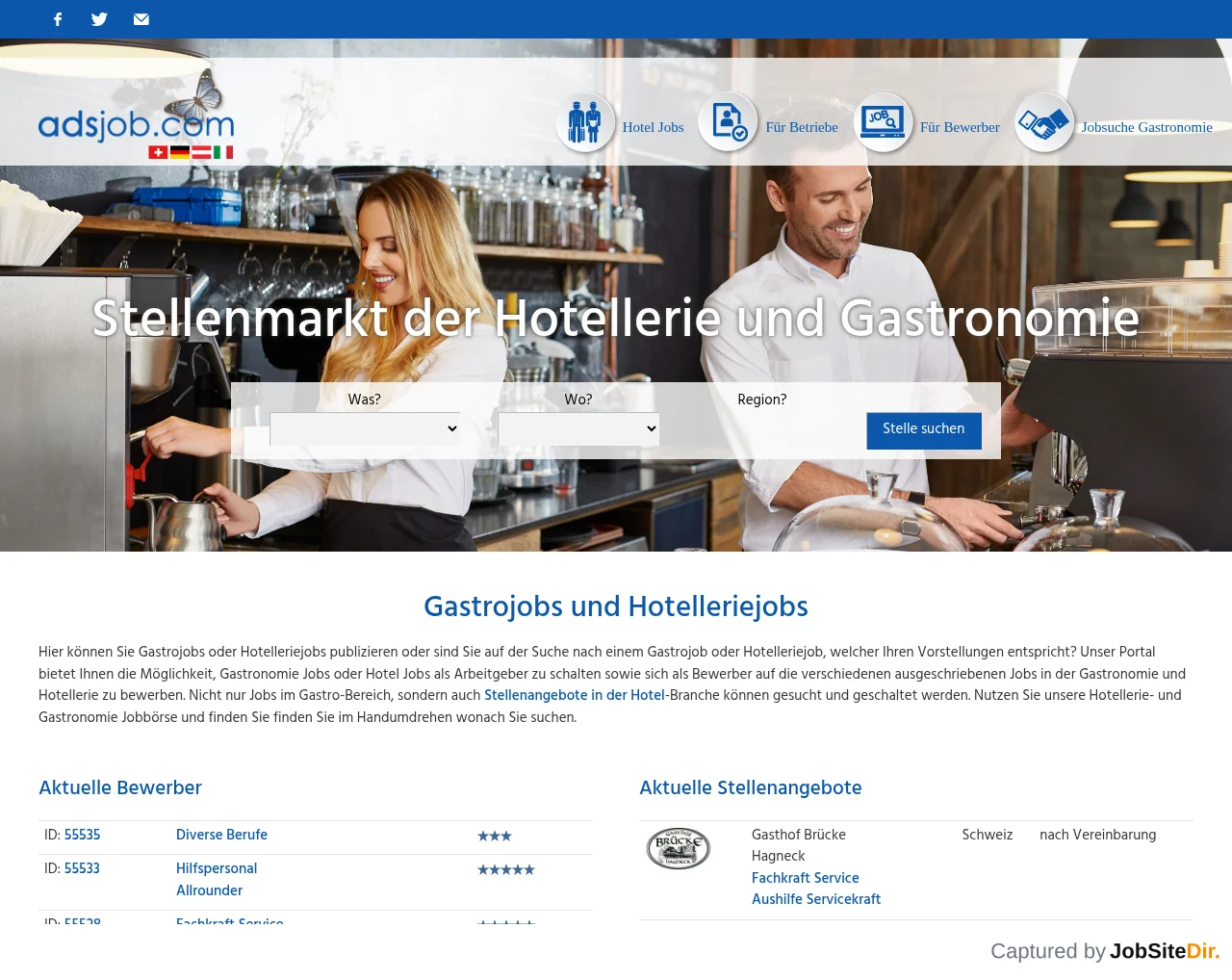 adsjob website screenshot