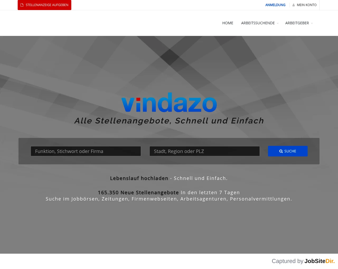 VINDAZO website screenshot