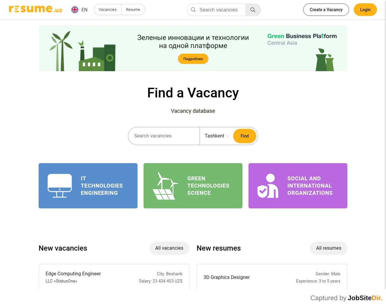 RESUME screenshot RESUME website screenshot