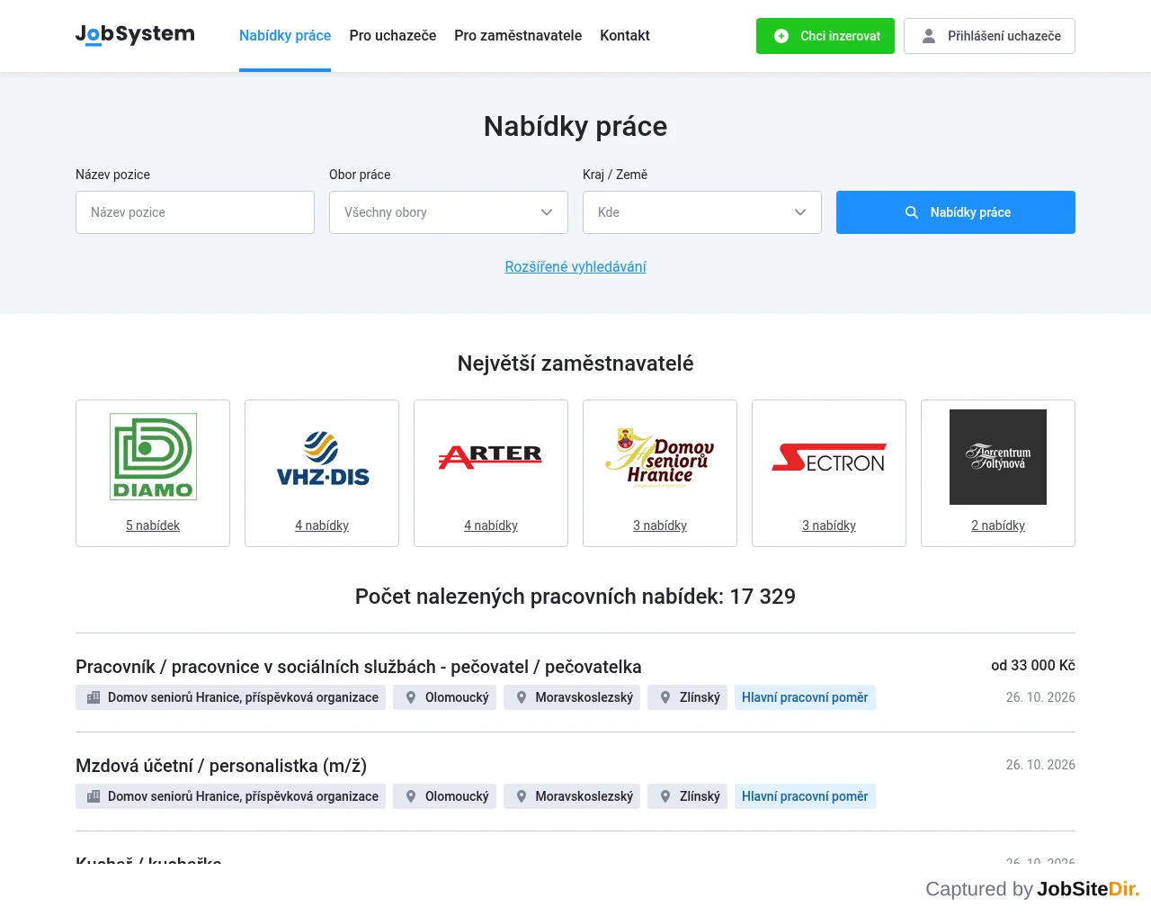 JobSystem website screenshot