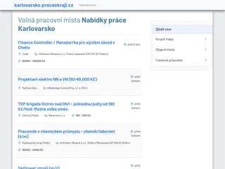 Nabídky práce v Karlovarském kraji screenshot preview Nabídky práce v Karlovarském kraji screenshot preview