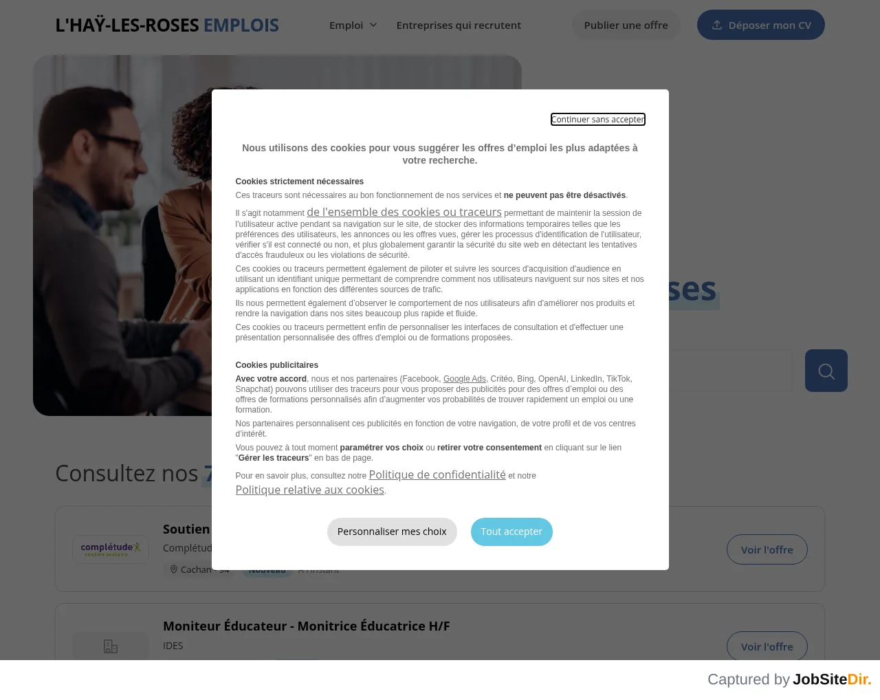 L'Haÿ-les-Roses Emplois website screenshot